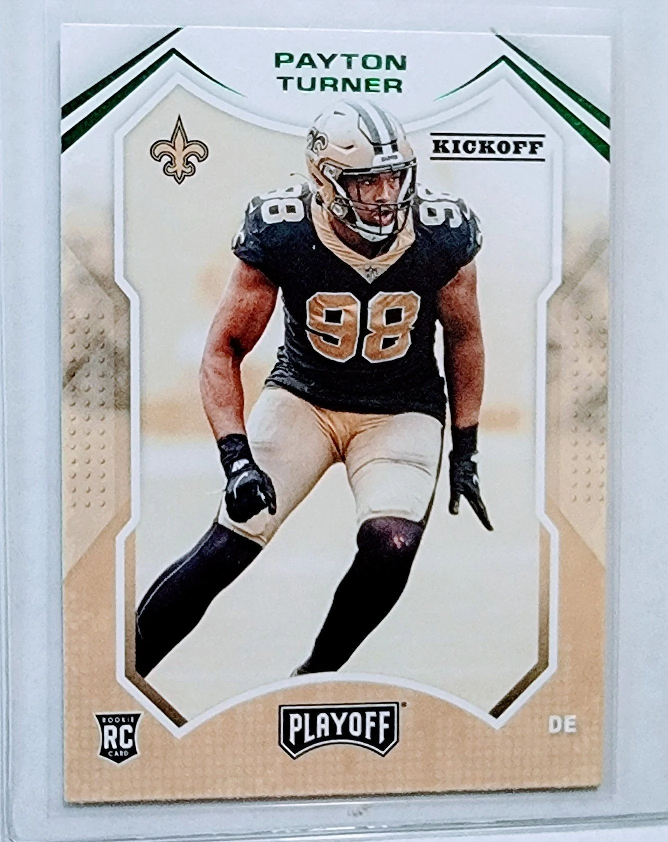 2021 Panini Playoff Payton Turner Green Kickoff New Orleans Saints Rookie Football Card AVM1