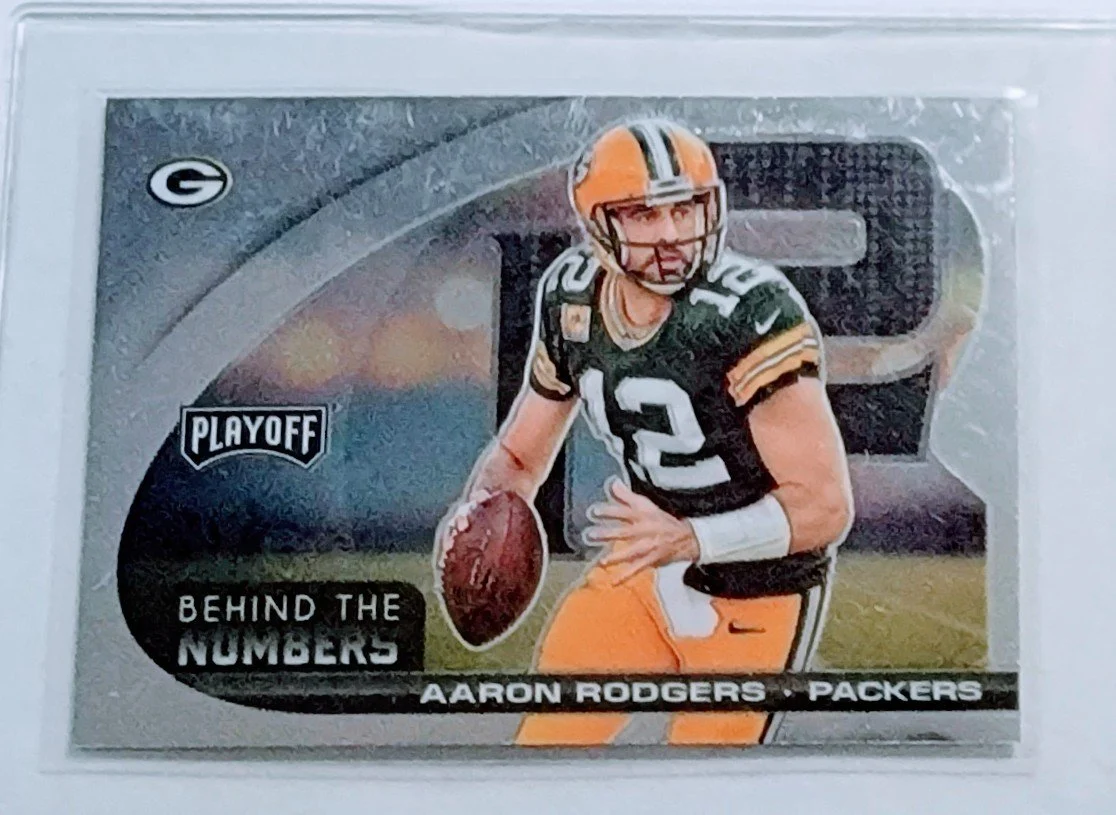 2021 Panini Playoffs Aaron Rodgers By the Numbers Green Bay Packers Football Card AVM1