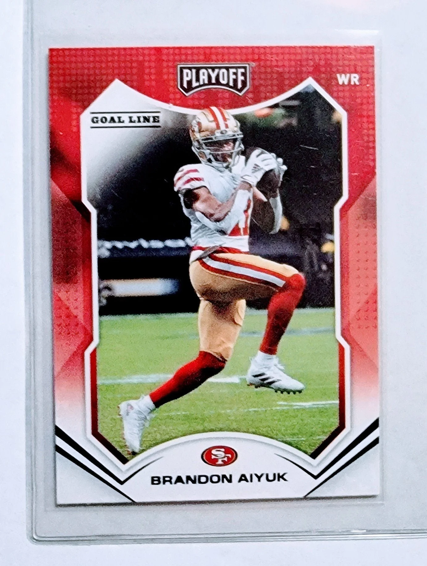 2021 Panini Playoffs Brandon Aiyuk Goal Line San Francisco 49ers Football Card AVM1