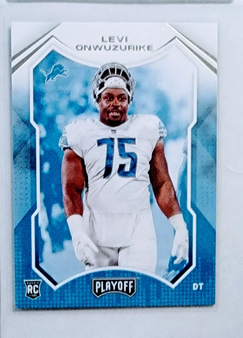2021 Panini Playoffs Levi Onwuzurike Detroit Lions Rookie Football Card AVM1