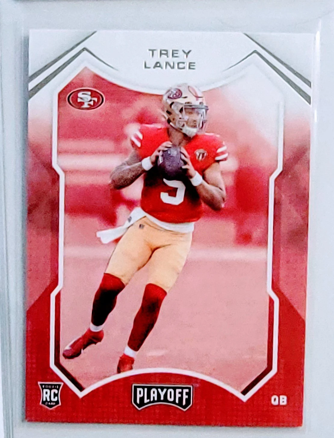 2021 Panini Playoffs Trey Lance San Francisco 49ers Rookie Football Card AVM1