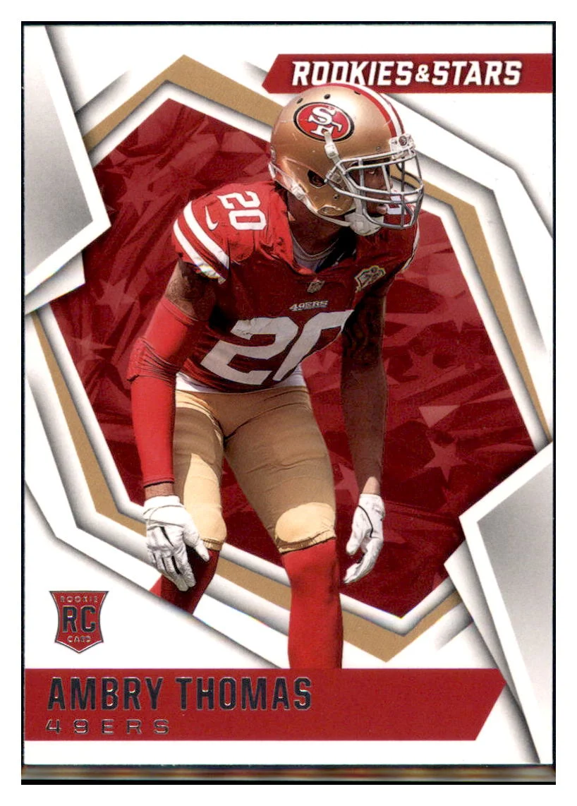 2021 Panini Rookies & Stars Ambry Thomas San Francisco 49ers Rookie Football Card BMB1B