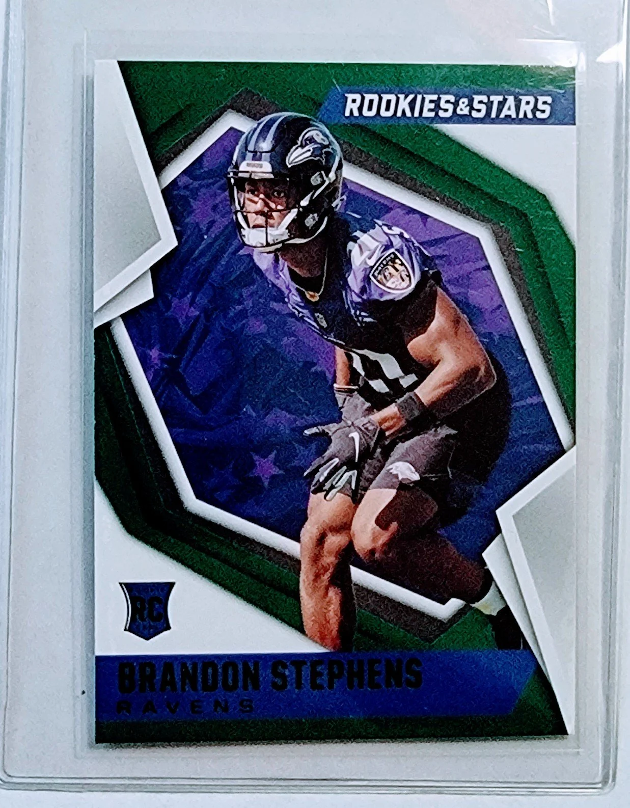 2021 Panini Rookies and Stars Brandon Stephens Baltimore Ravens Rookie Football Card AVM1
