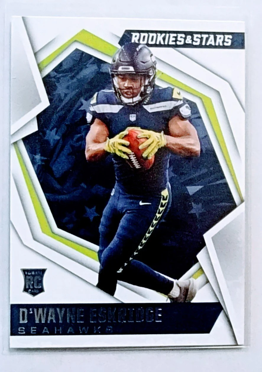 2021 Panini Rookies and Stars D'Wayne Eskridge Seattle Seahawks Rookie Football Card AVM1