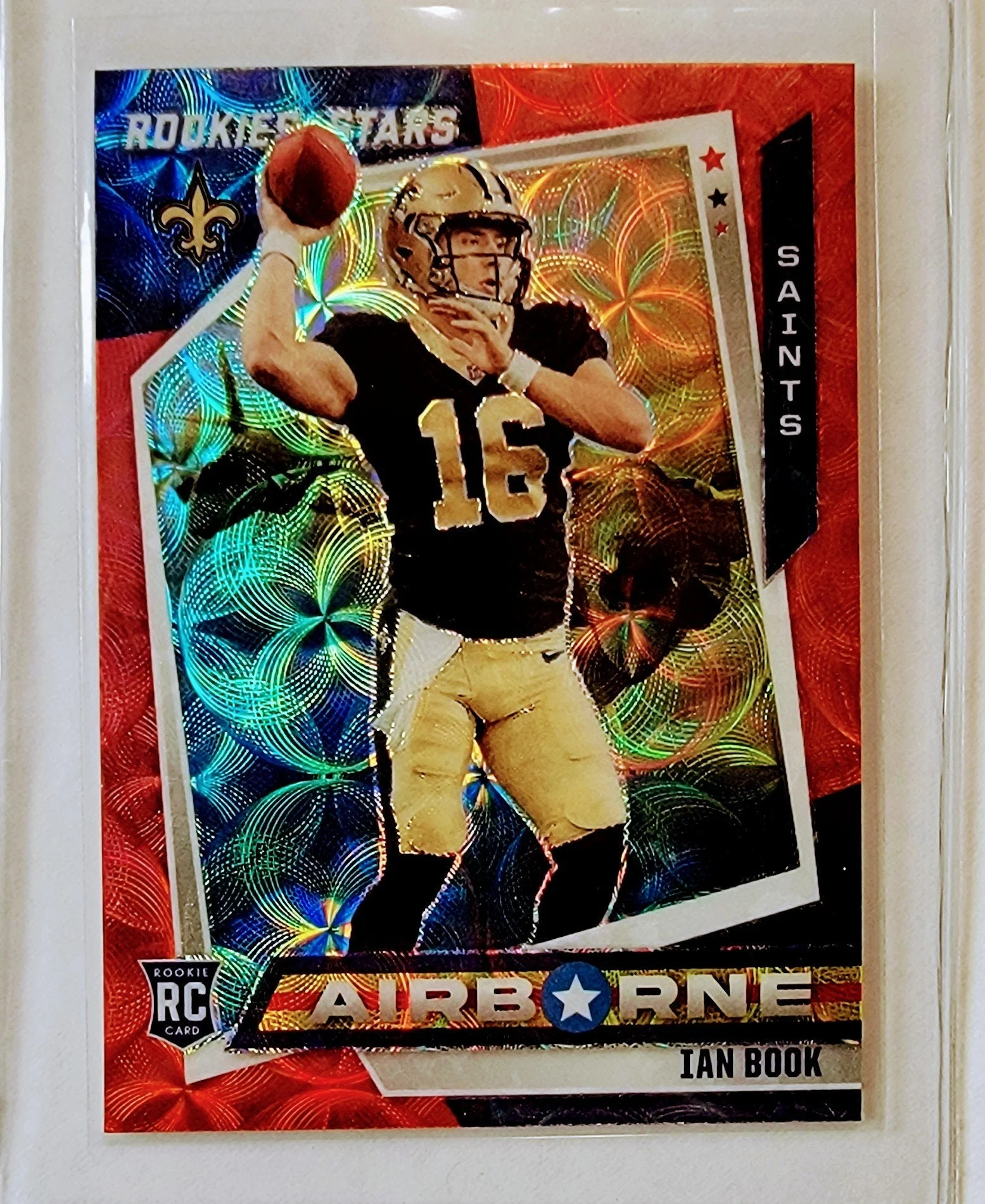 2021 Panini Rookies and Stars Ian Book Airborne Refractor New Orleans Saints Football Card AVM1