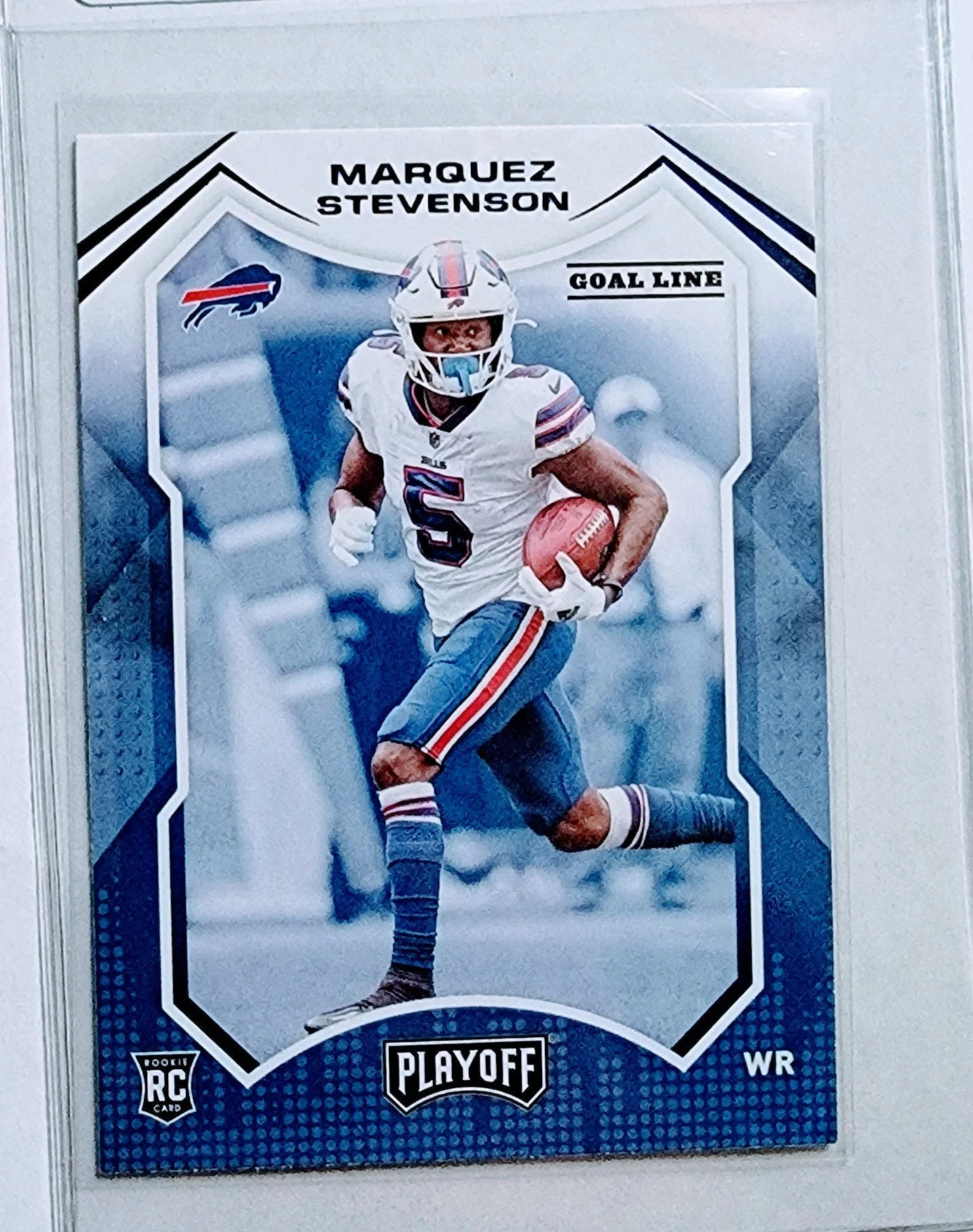 2021 Panini Rookies and Stars Marquez Stevenson Goal Line Buffalo Bills Football Card AVM1