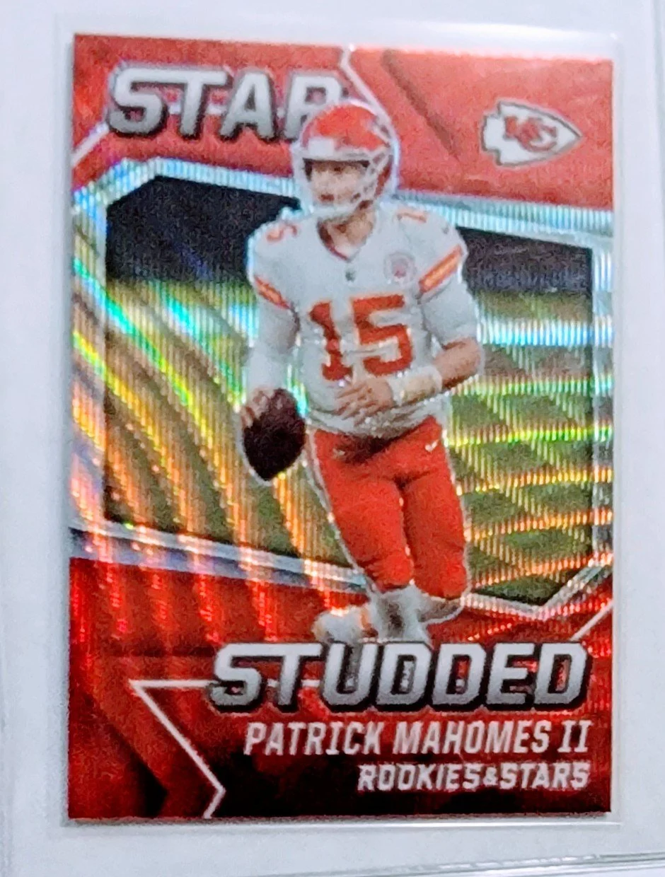 2021 Panini Rookies and Stars Patrick Mahomes II Star Studded Red Refractor Kansas City Chiefs Football Card AVM1