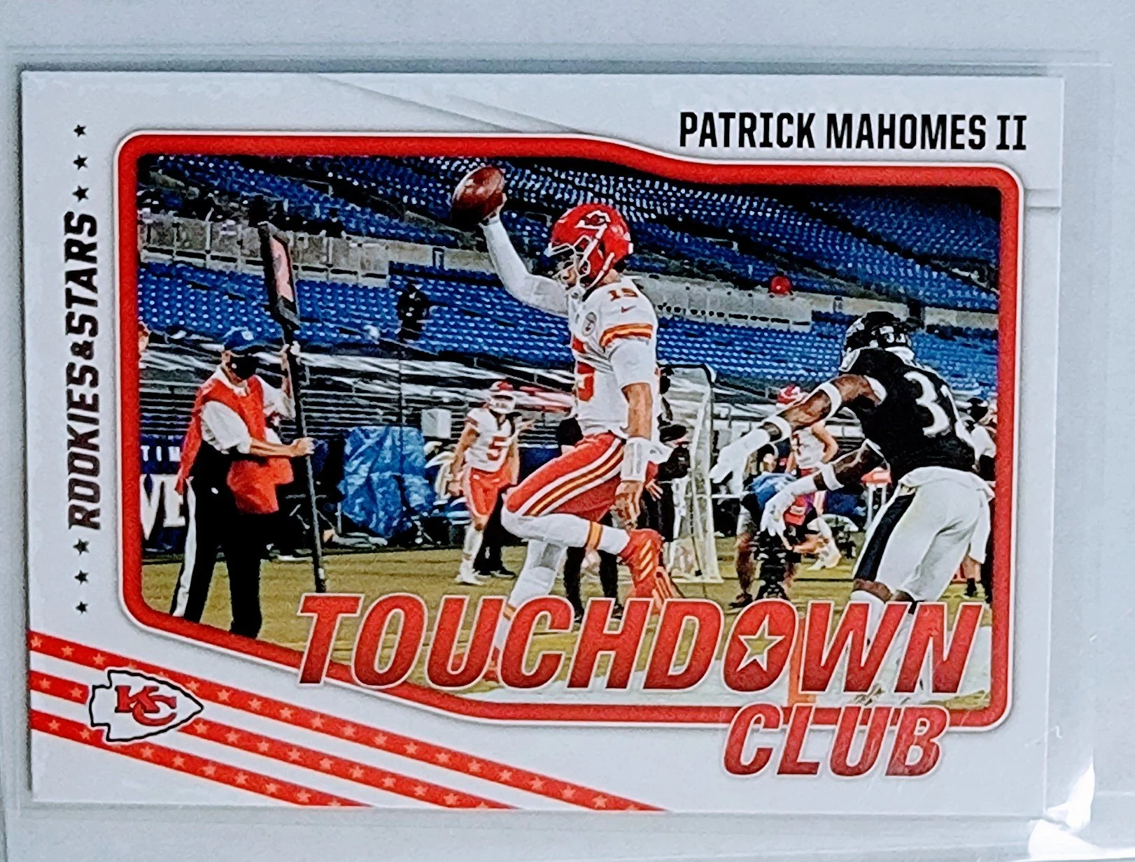 2021 Panini Rookies and Stars Patrick Mahomes II Touchdown Club Kansas City Chiefs Football Card AVM1