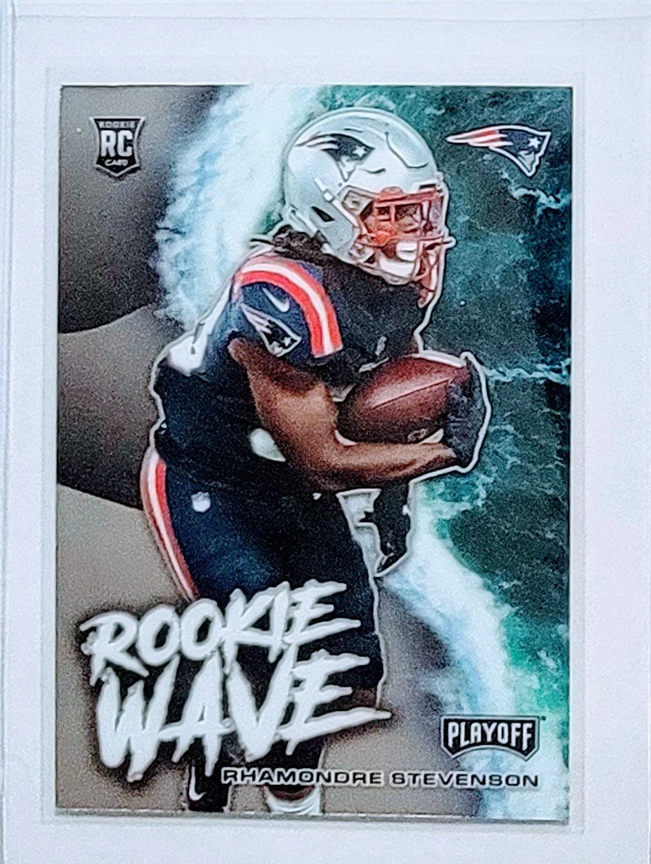 2021 Panini Rookies and Stars Rhamondre Stevenson Rookie Wave Rookie New England Patriots Football Card AVM1
