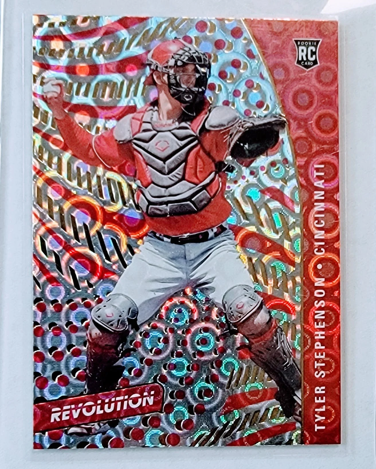 2021 Panini Tyler Stephenson Revolution Rookie Refractor Cincinnati Reds Baseball Card AVM1
