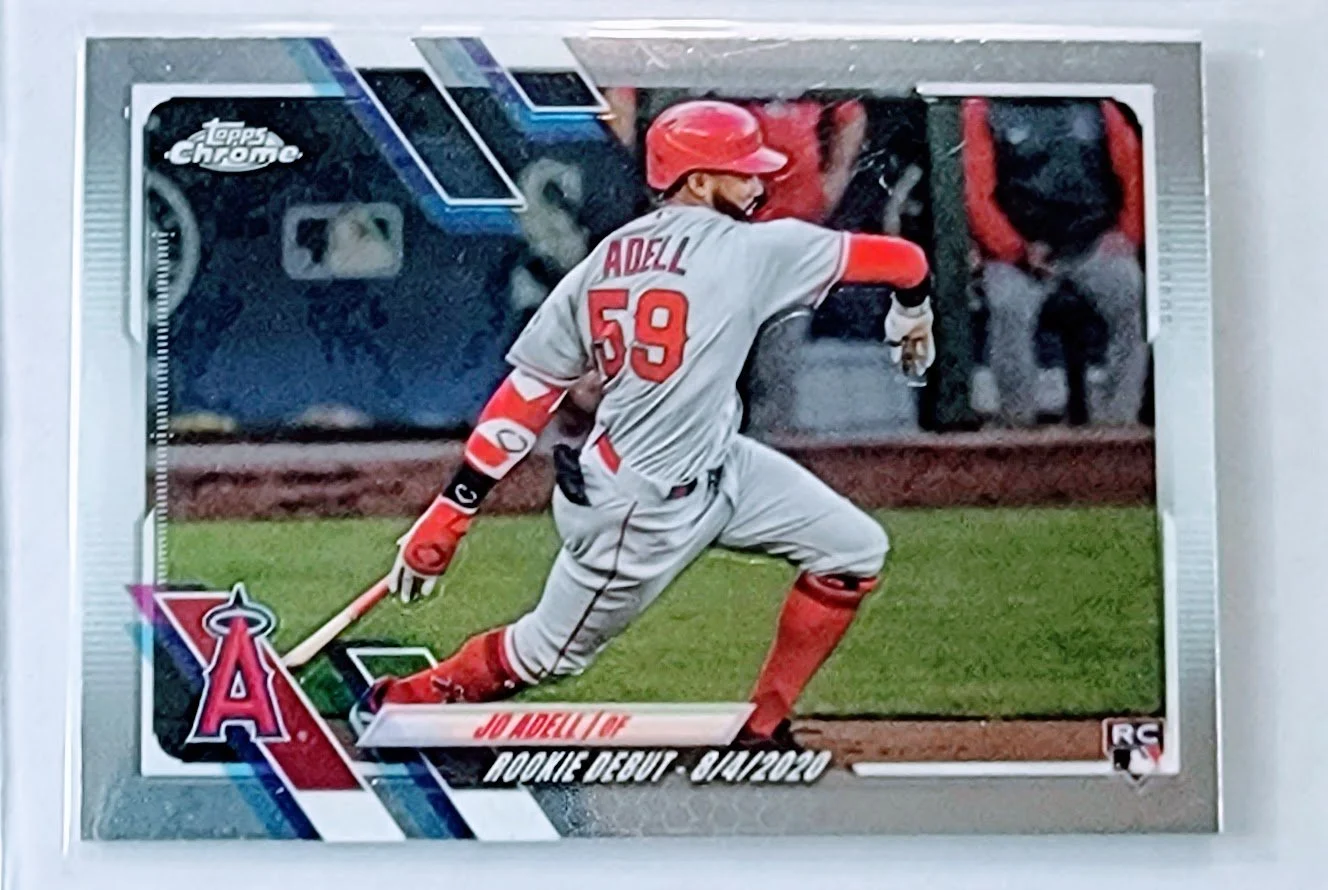 2021 Tipps Chrome Update Joe Adell Rookie Debut Los Angeles Angels Baseball Card AVM1