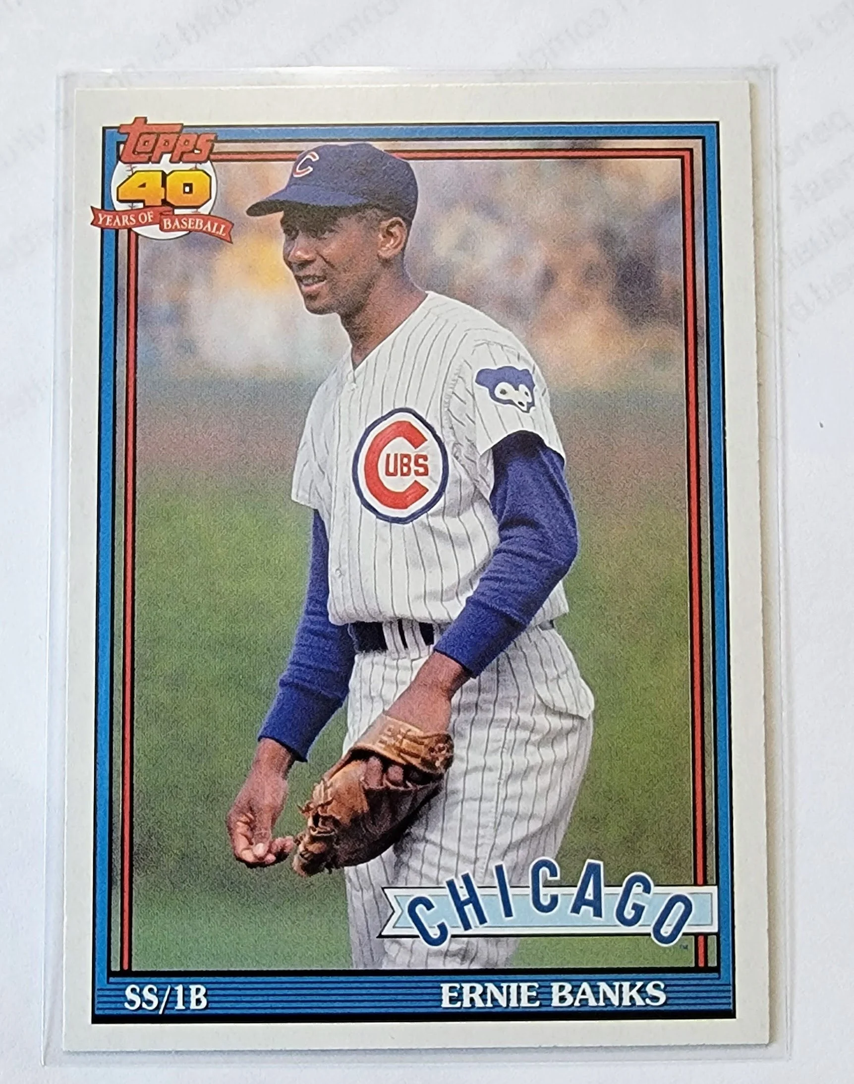 2021 Topps Archives Ernie Banks 1991 Baseball Trading Card SMCB1