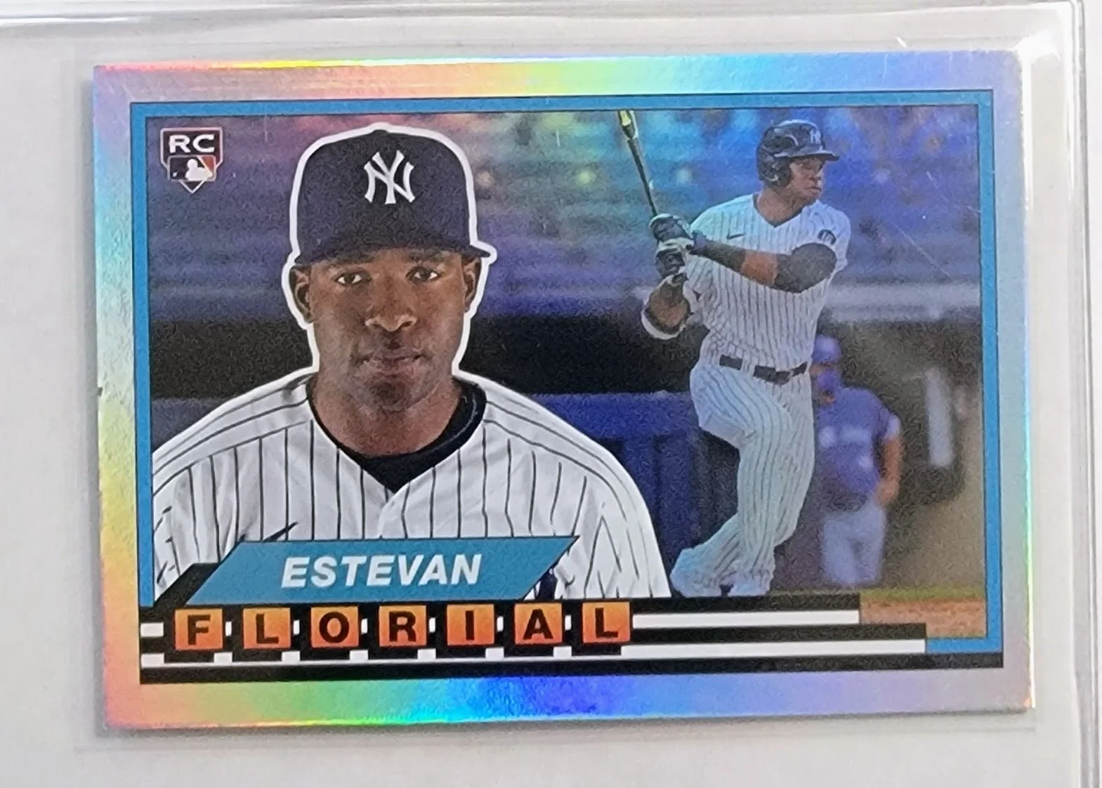 2021 Topps Archives Estevan Florial Rainbow Rookie Foil New York Yankees Baseball Card AVM1