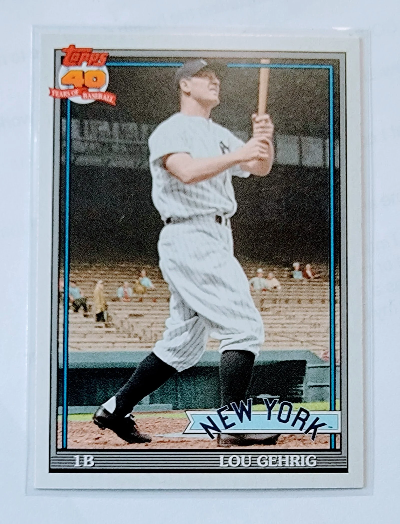 2021 Topps Archives Lou Gehrig 1991 Baseball Trading Card SMCB1