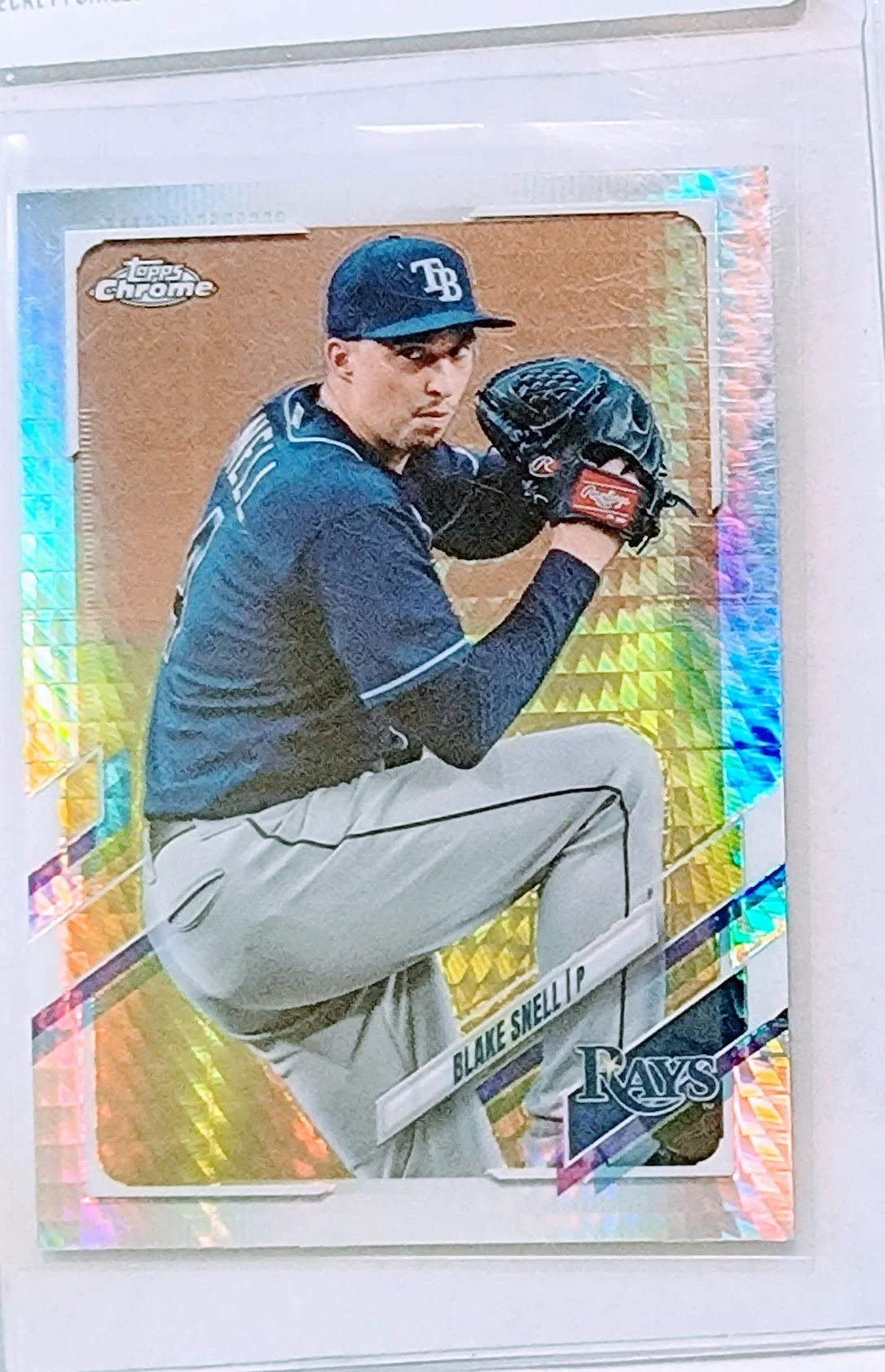 2021 Topps Chrome Blake Snell Prism Refractor Baseball Card TPTV