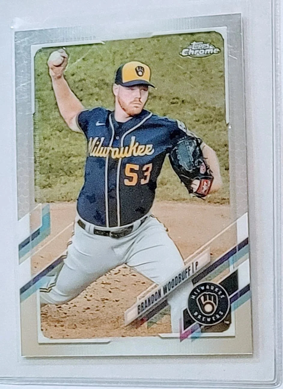 2021 Topps Chrome Brandon Woodruff Baseball Card TPTV