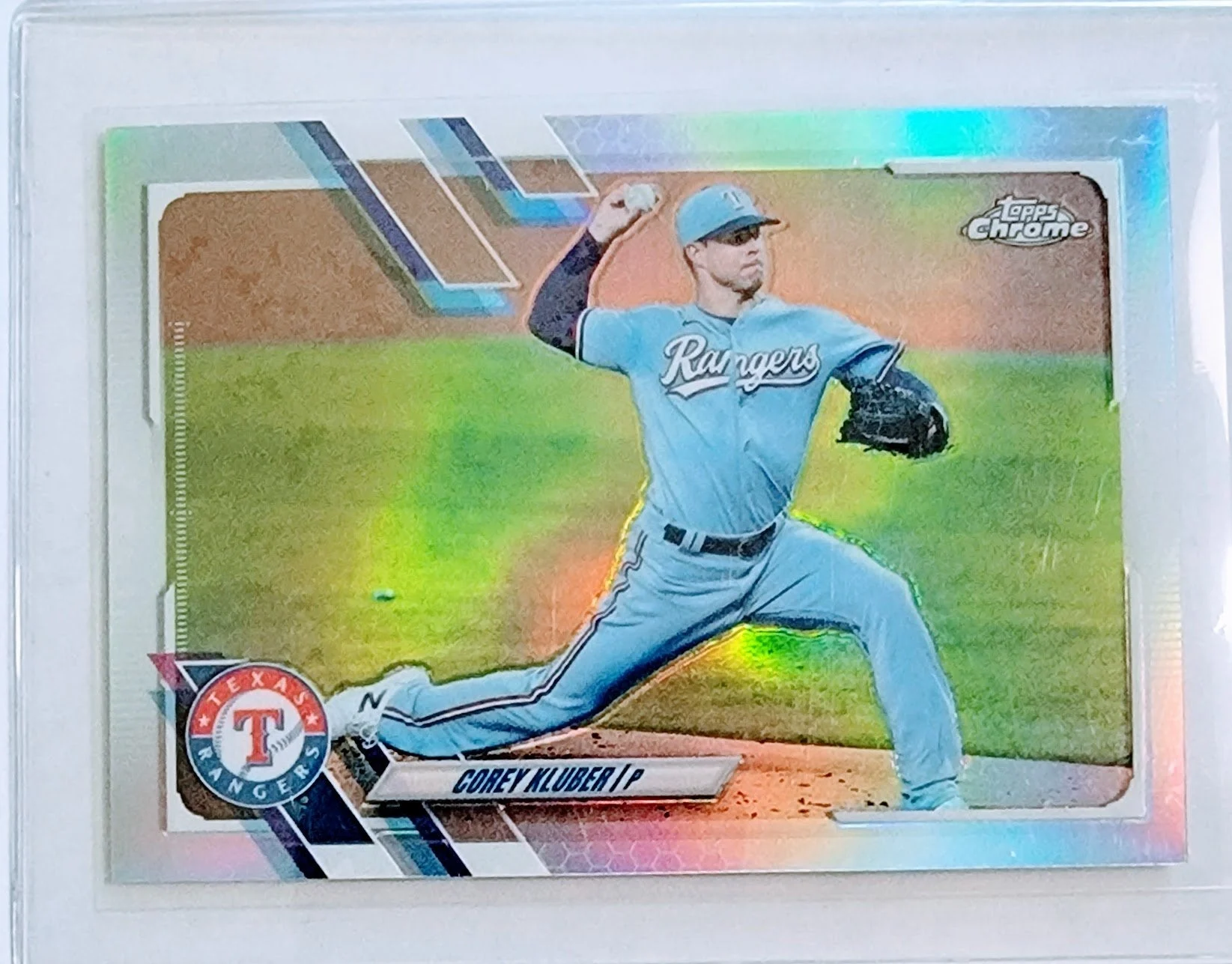 2021 Topps Chrome Corey Kluber Refractor Baseball Card TPTV