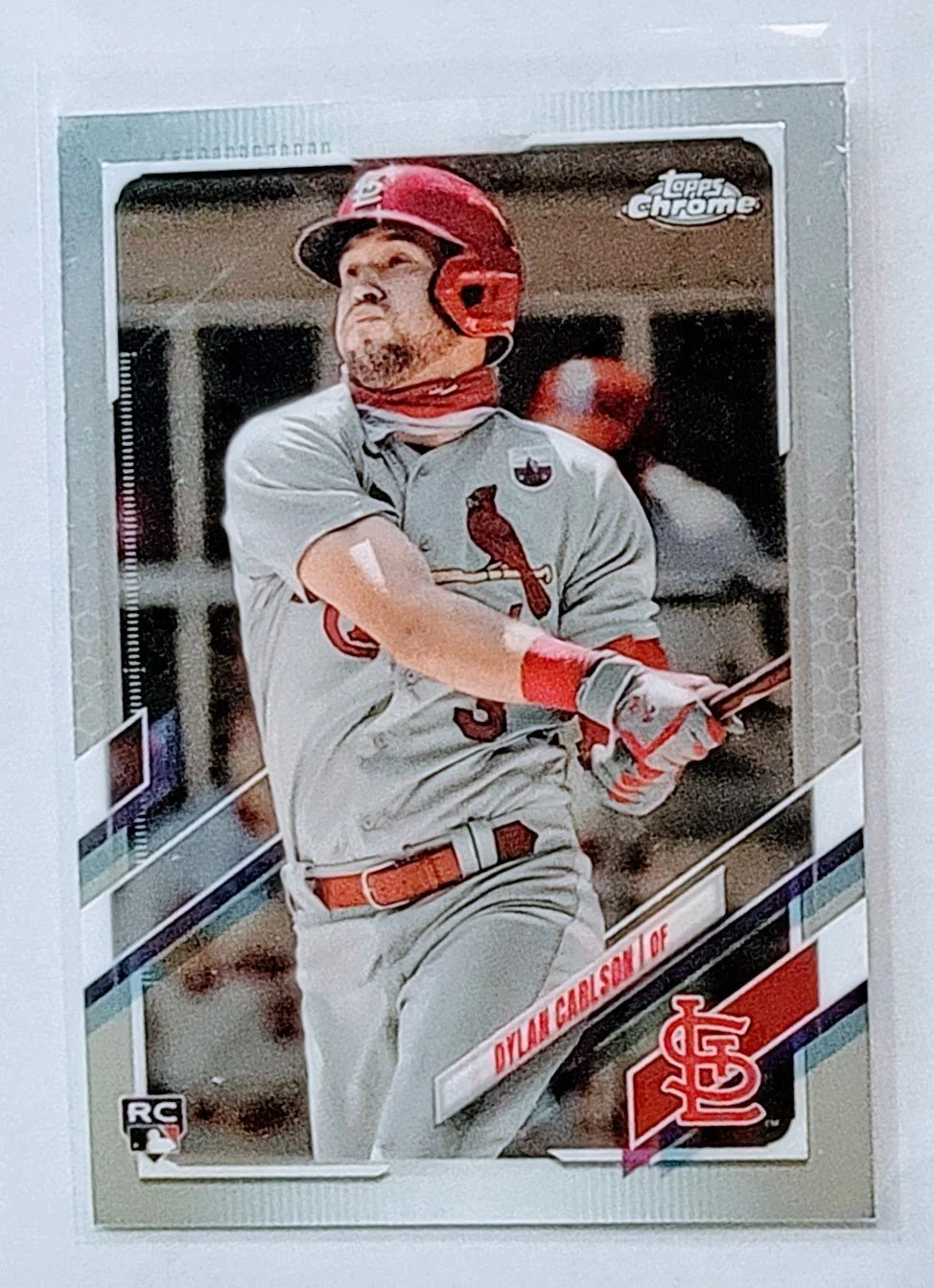 2021 Topps Chrome Dylan Carlson Rookie Baseball Trading Card TPTV