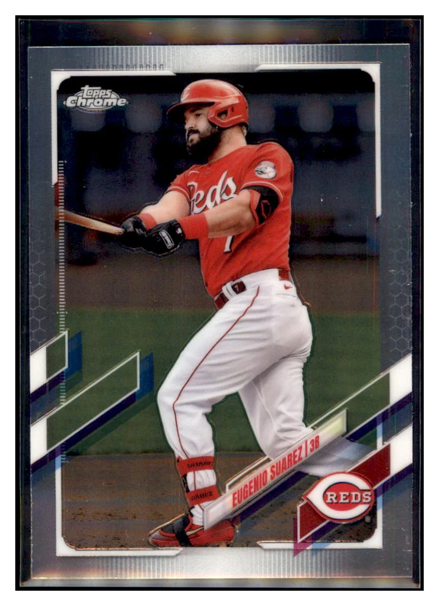 2021 Topps Chrome Eugenio Suarez Cincinnati Reds #145 Baseball card   BMB1C