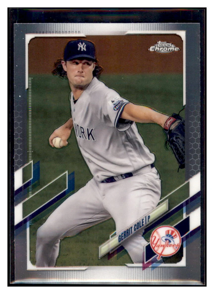 2021 Topps Chrome Gerrit Cole New York Yankees #80 Baseball Card BMB1C