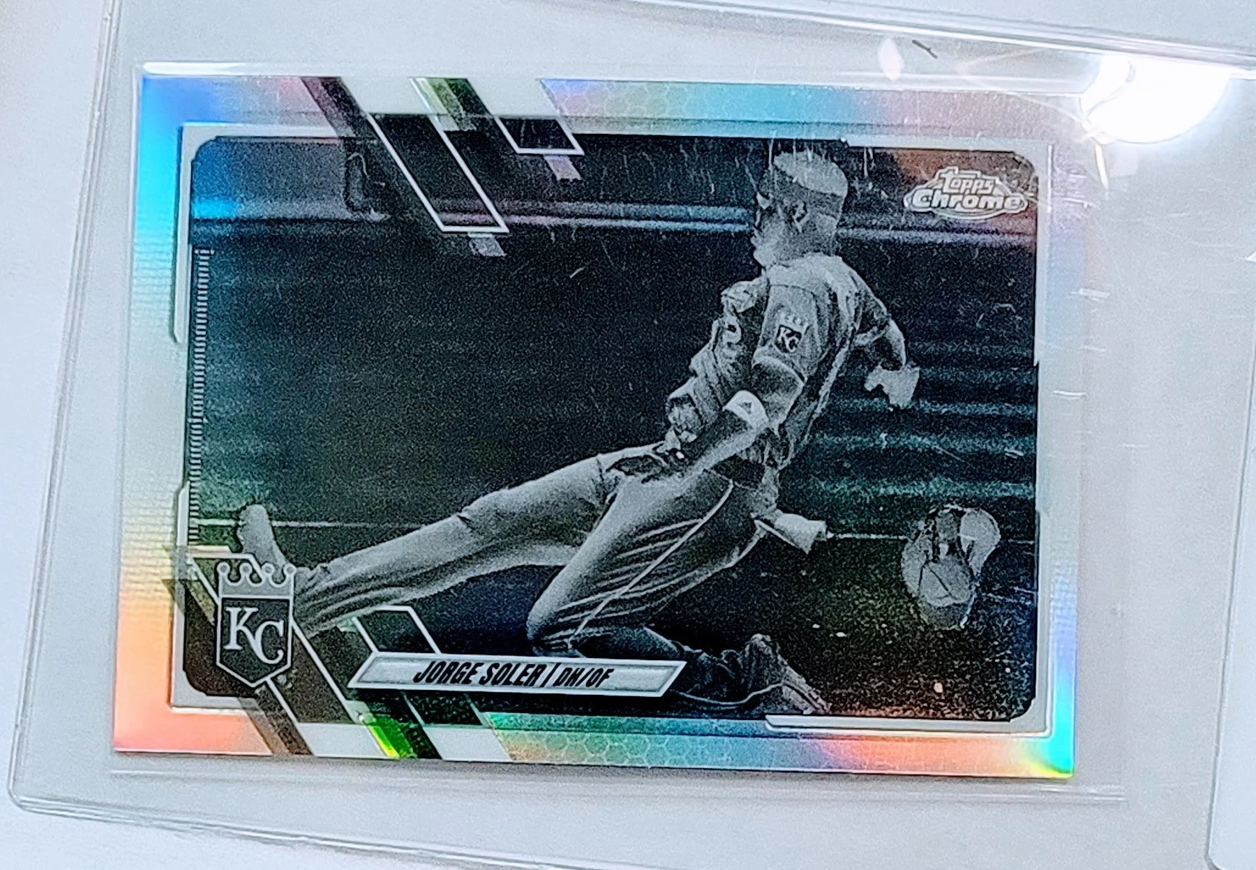 2021 Topps Chrome Jorge Soler Negative Refractor Baseball Trading Card TPTV