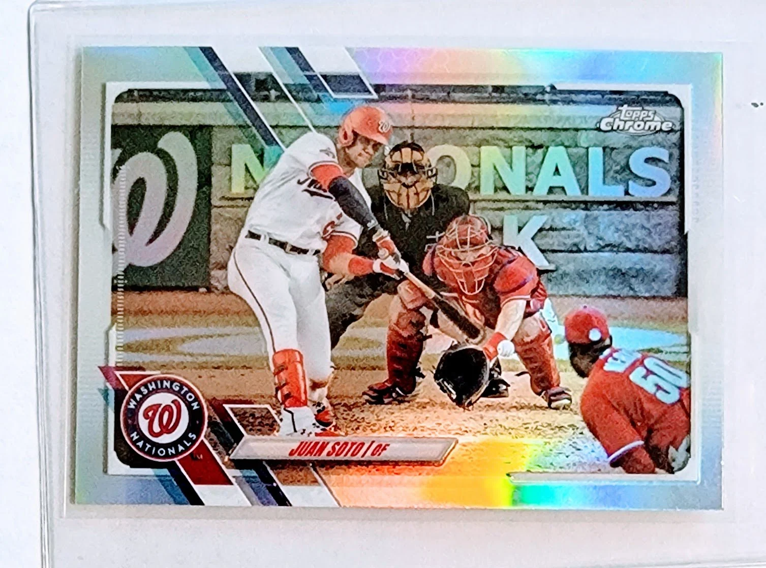 2021 Topps Chrome Juan Soto Refractor Baseball Card TPTV