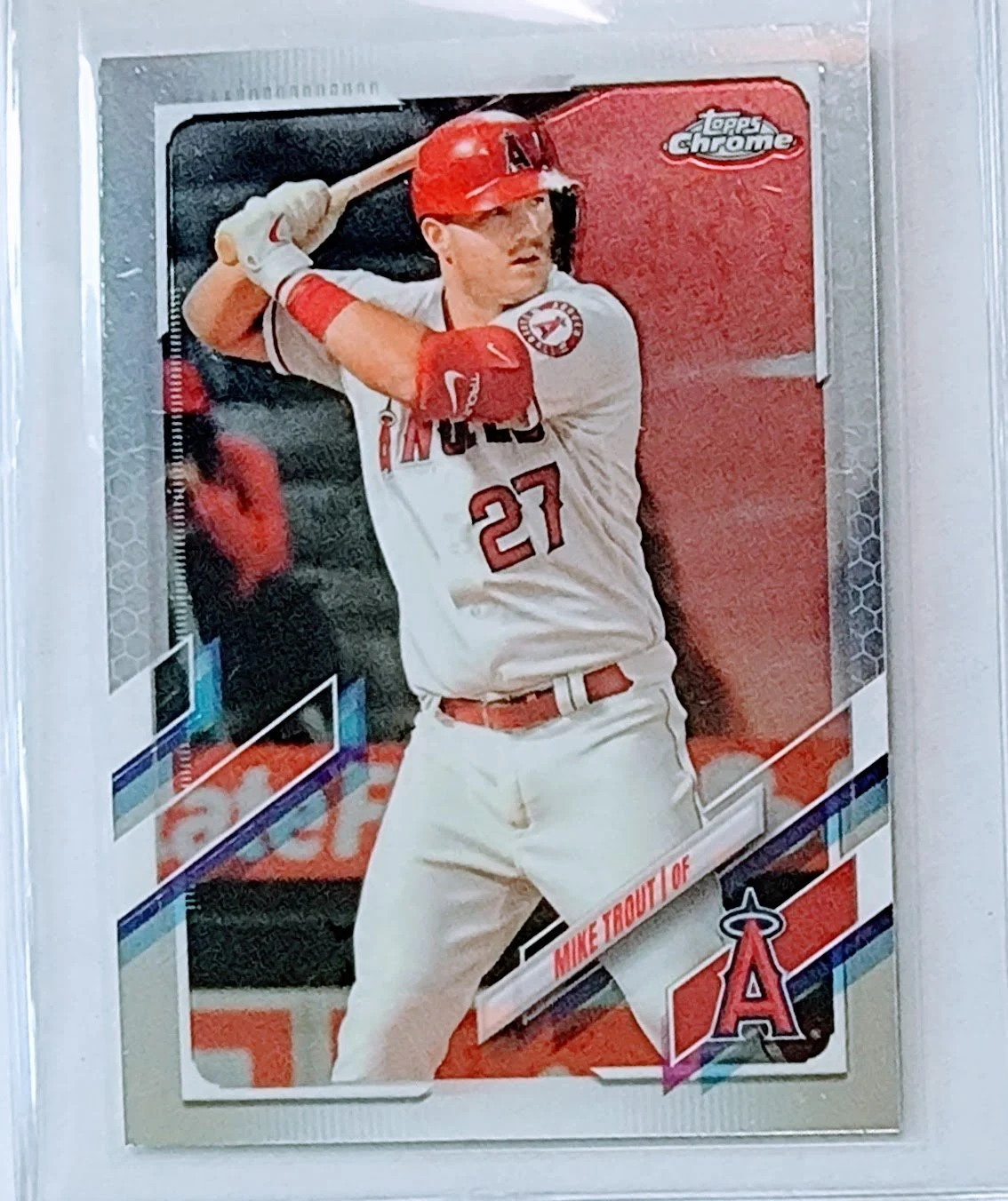2021 Topps Chrome Mike Trout Baseball MLB Baseball Trading Card TPTV