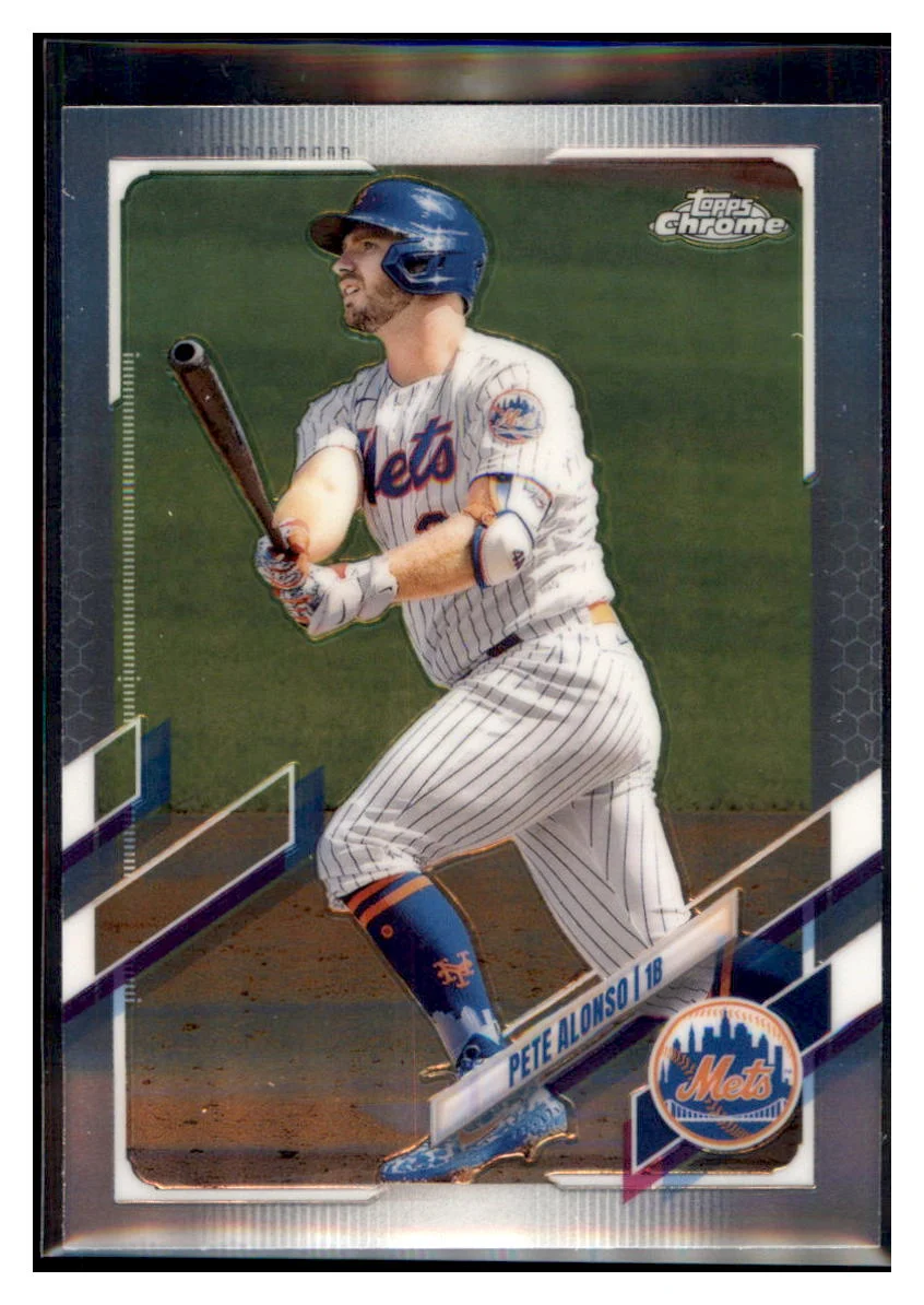 2021 Topps Chrome Pete Alonso New York Mets #11 Baseball Card BMB1C
