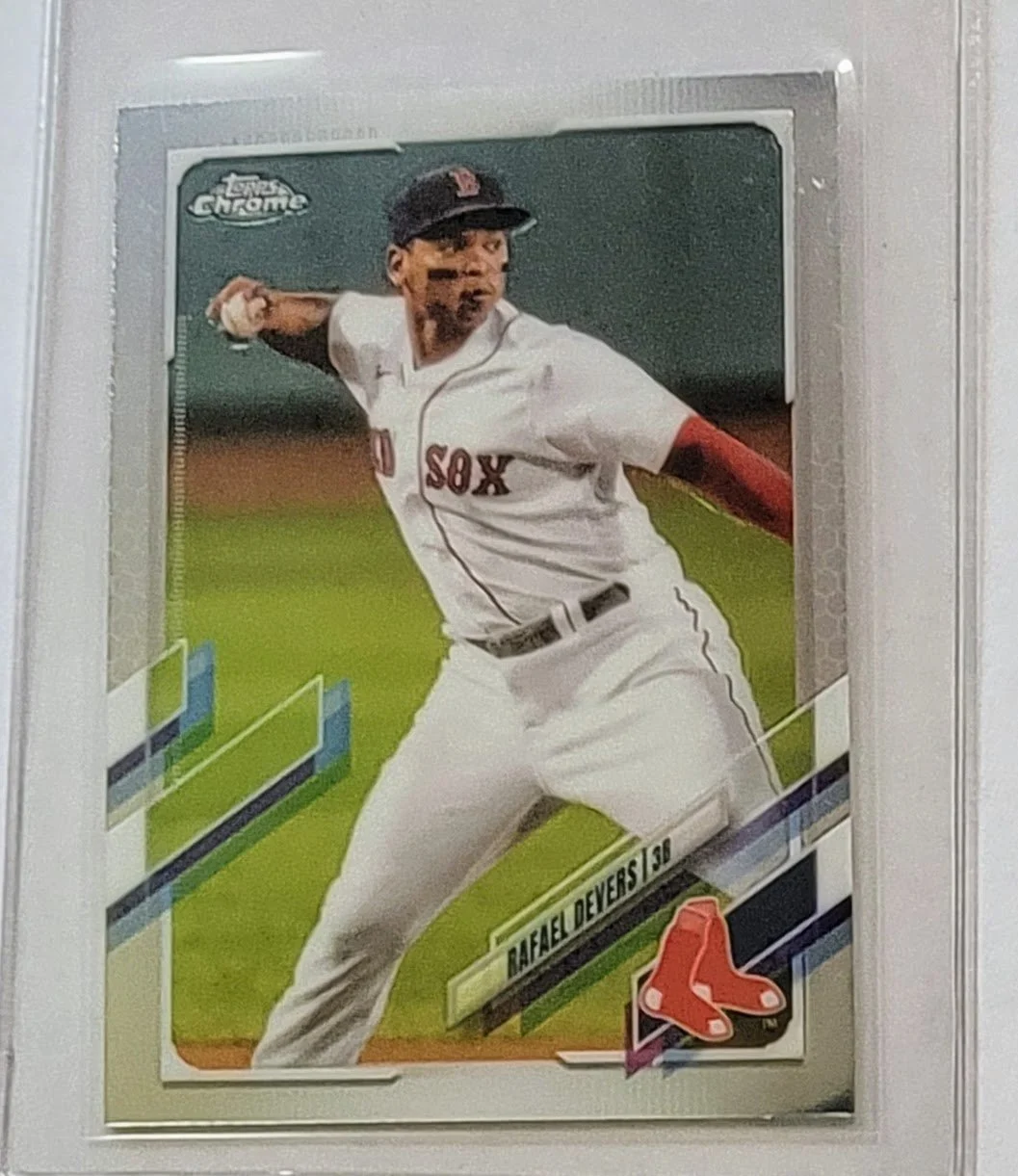 2021 Topps Chrome Rafael Devers Baseball Card TPTV