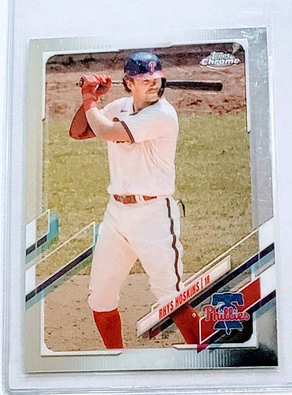 2021 Topps Chrome Rhys Hoskins Baseball Card TPTV