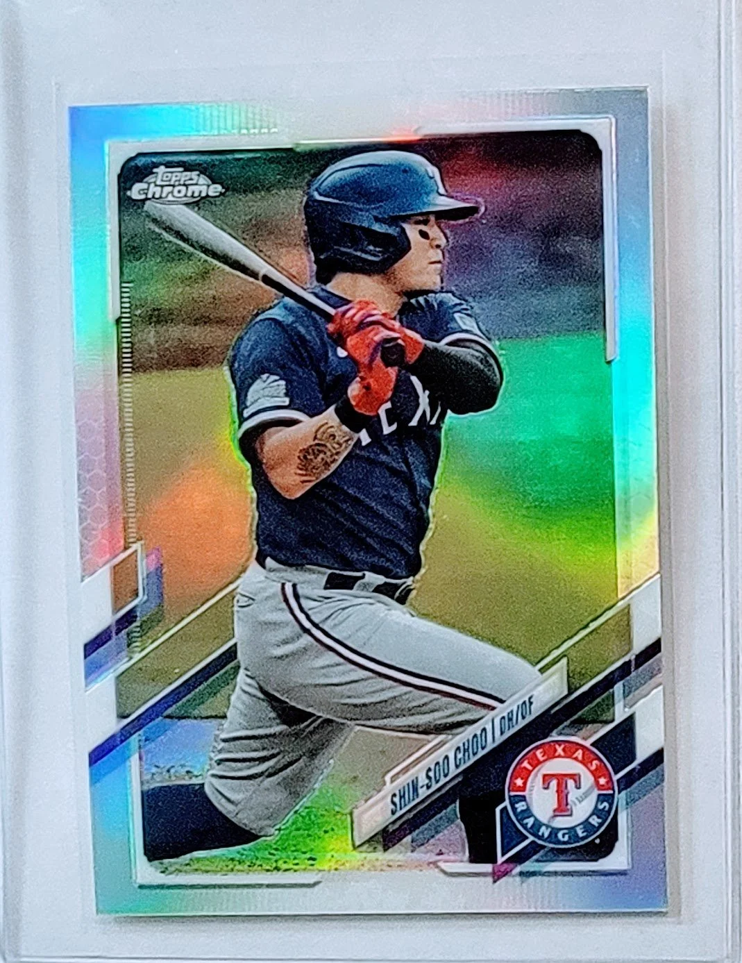 2021 Topps Chrome Sin-Soo Choo Refractor Baseball Trading Card TPTV