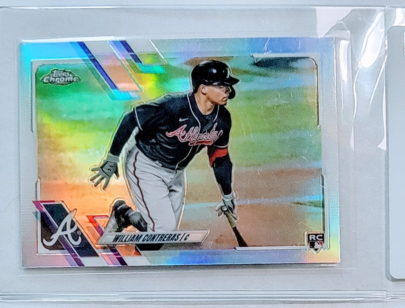 2021 Topps Chrome William Contreras Refractor Baseball Trading Card TPTV