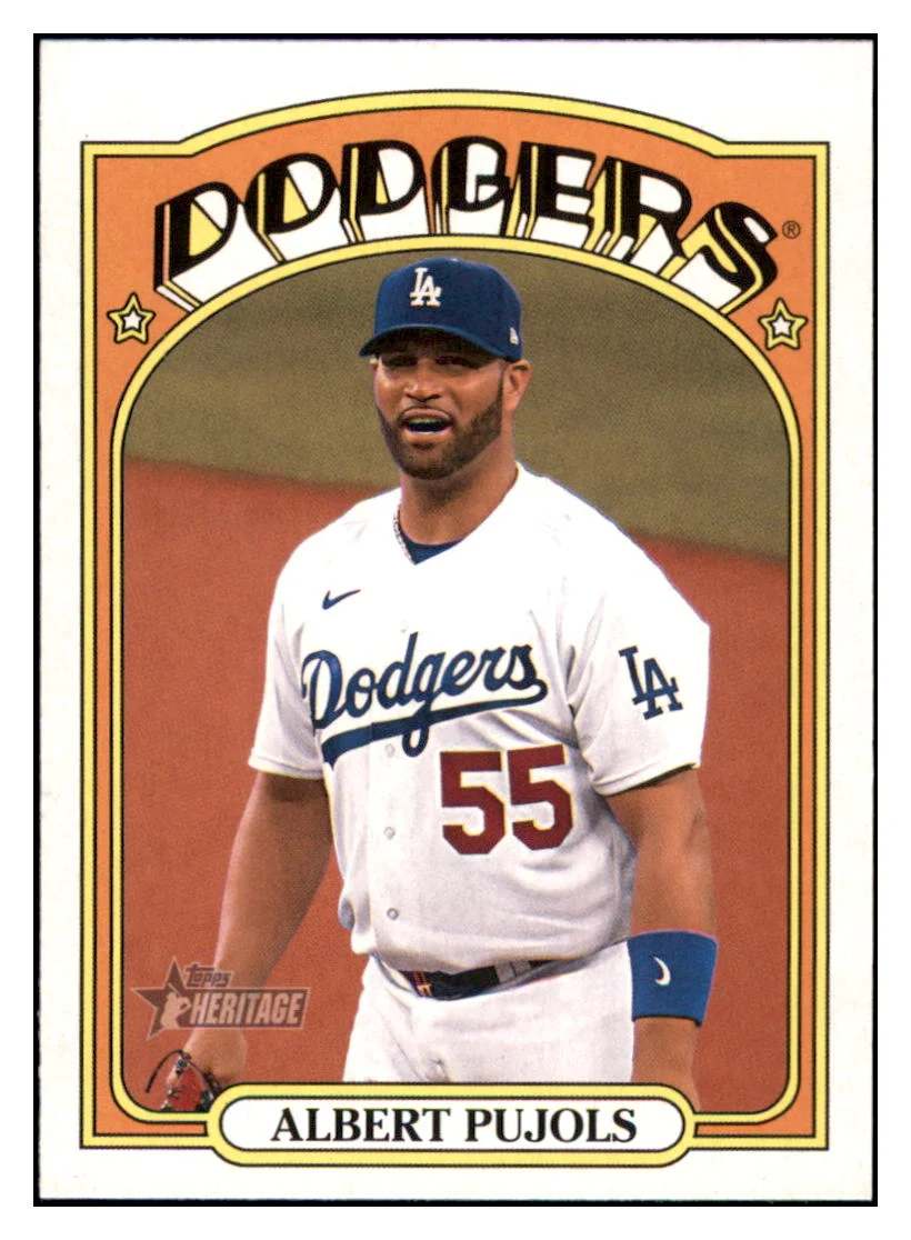 2021 Topps Heritage Albert Pujols Los Angeles Dodgers #687 Baseball card SLBT1
