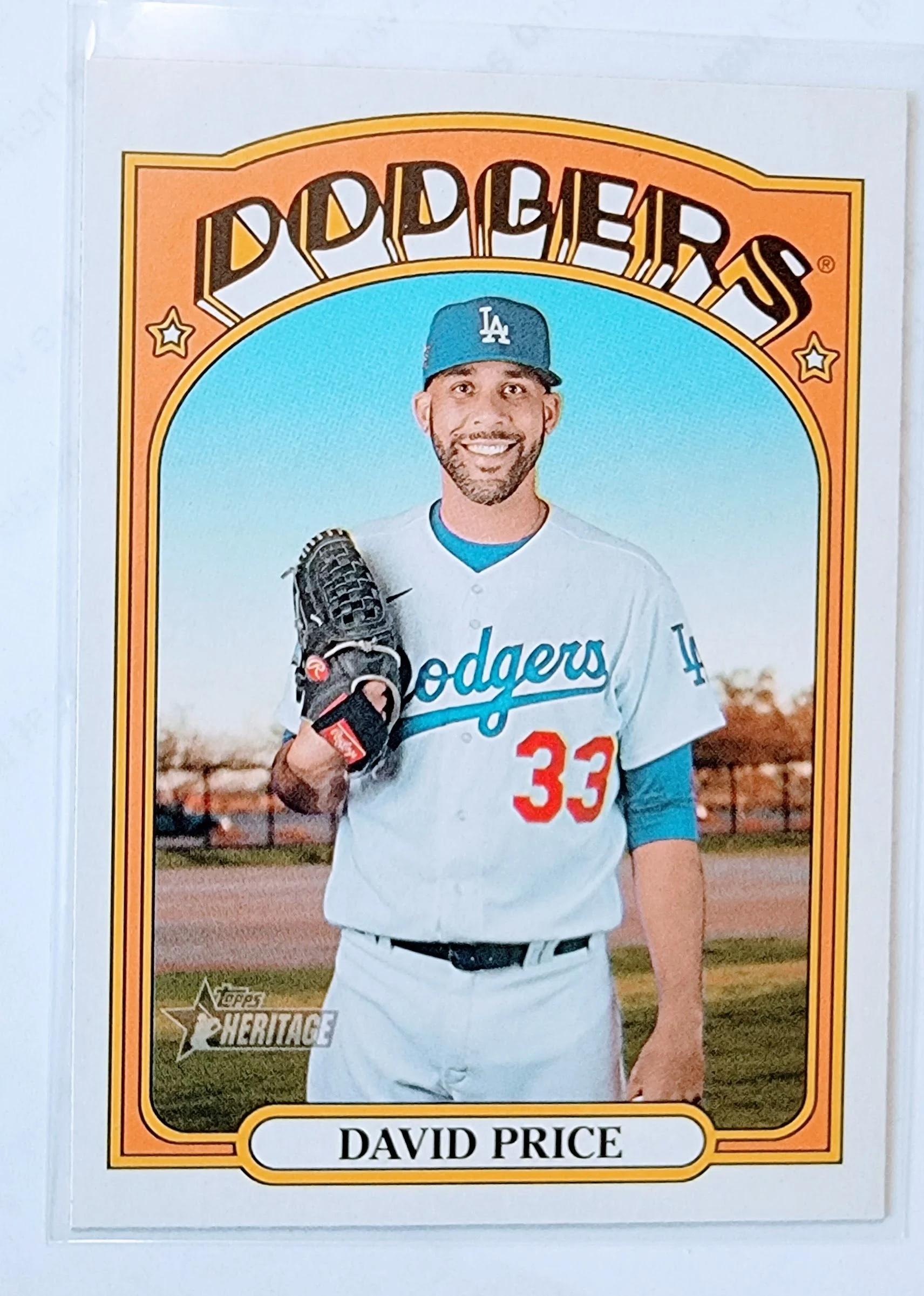 2021 Topps Heritage David Price Los Angeles Dodgers Baseball Card MCSC1