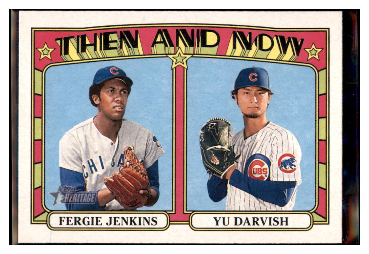 2021 Topps Heritage Fergie Jenkins / Yu Darvish Chicago Cubs #TN-3 Baseball Card GMMGB