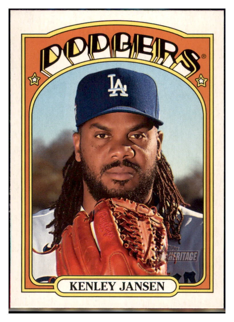 2021 Topps Heritage Kenley Jansen Los Angeles Dodgers #143 Baseball Card GMMGB