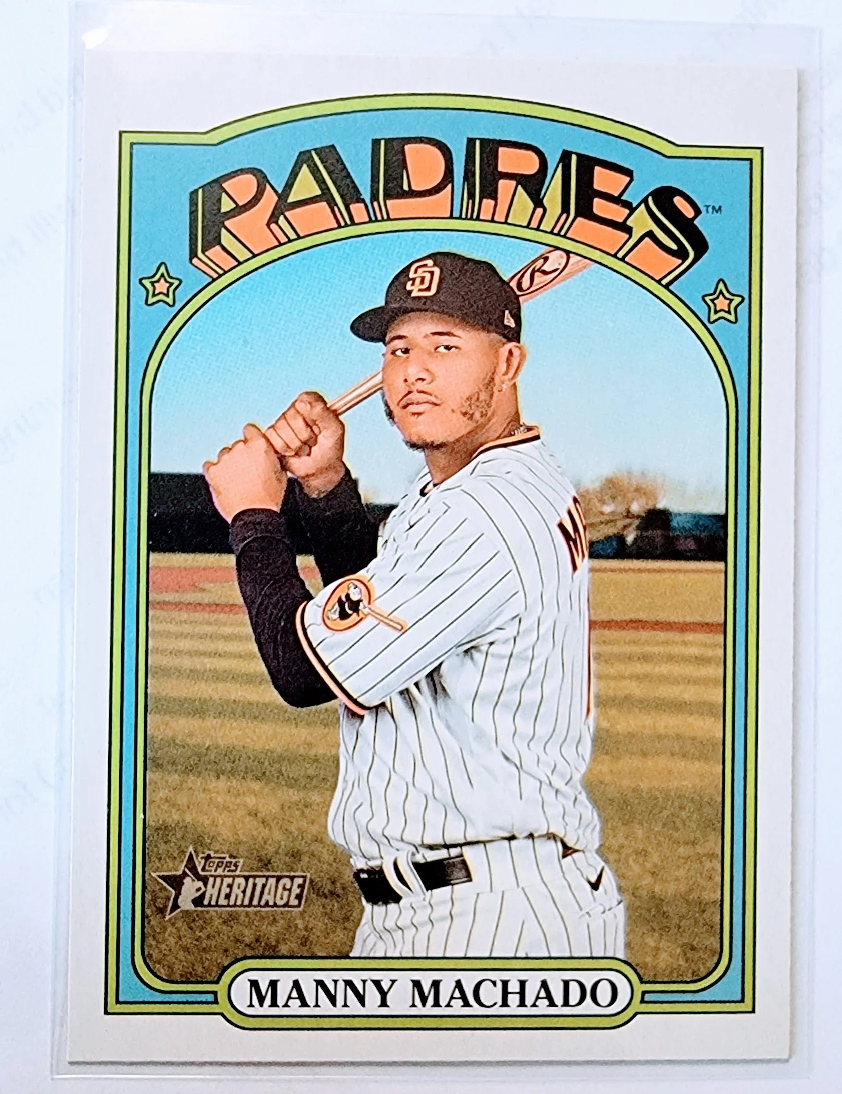 2021 Topps Heritage Manny Machado Baseball Trading Card MCSC1