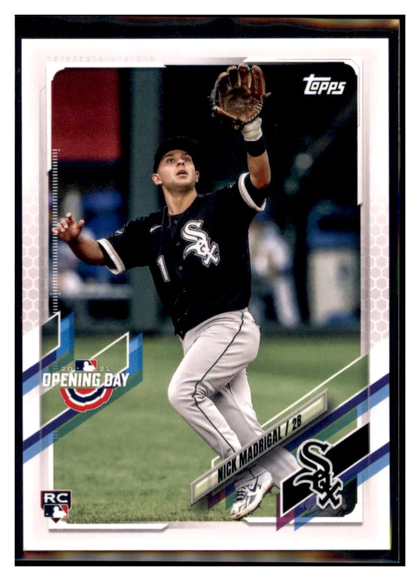2021 Topps Opening Day NickMadrigal RC Chicago White SoxBaseball Card GMMGA