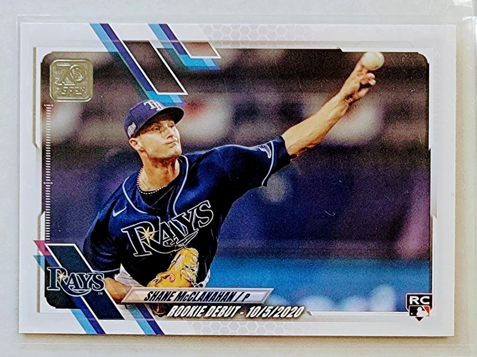 2021 Topps Update Shane McClanahan Rookie Debuts Tampa Bay Rays Baseball Card AVM1