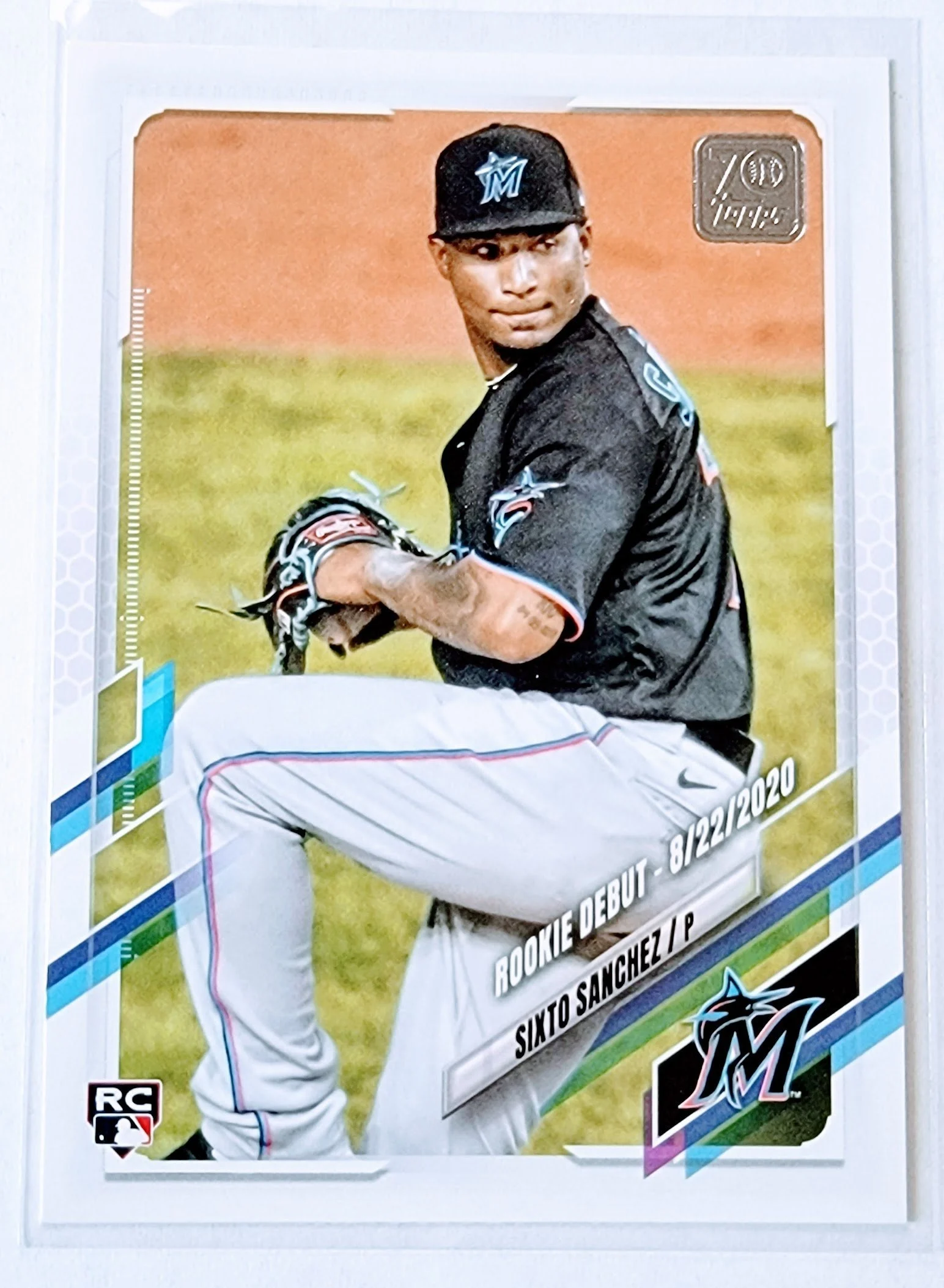 2021 Topps Update Sixto Sanchez Rookie Debut Baseball Trading Card SMCB1