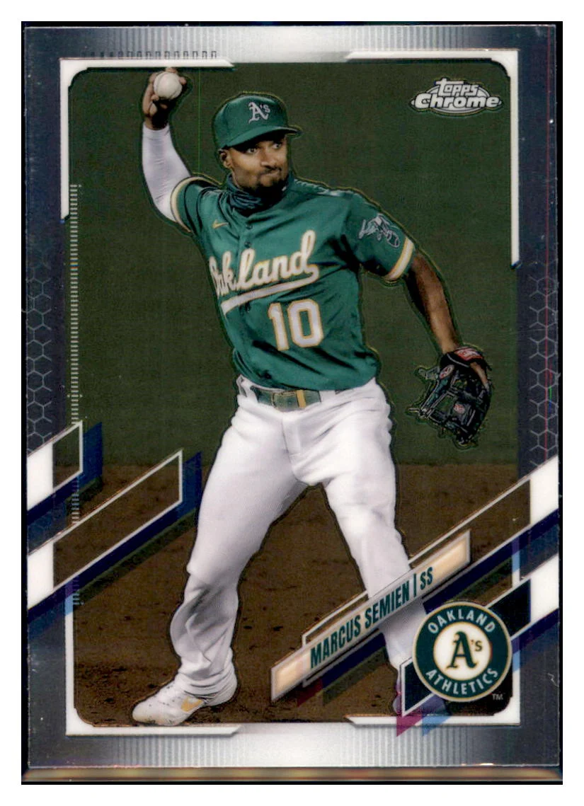 2021Topps Chrome Marcus Semien Oakland Athletics Baseball Card MLSB1