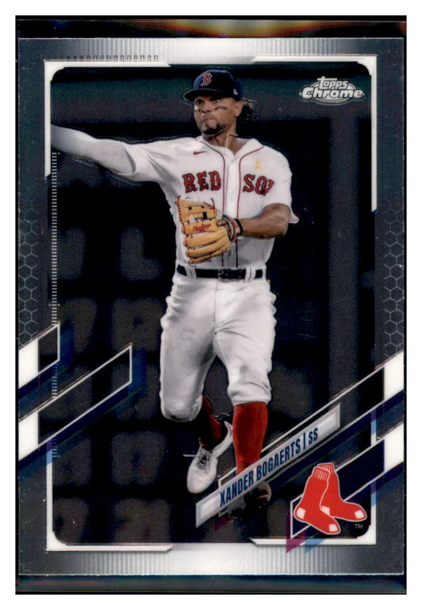 2021Topps Chrome Xander Bogaerts Boston Red Sox Baseball Card MLSB1