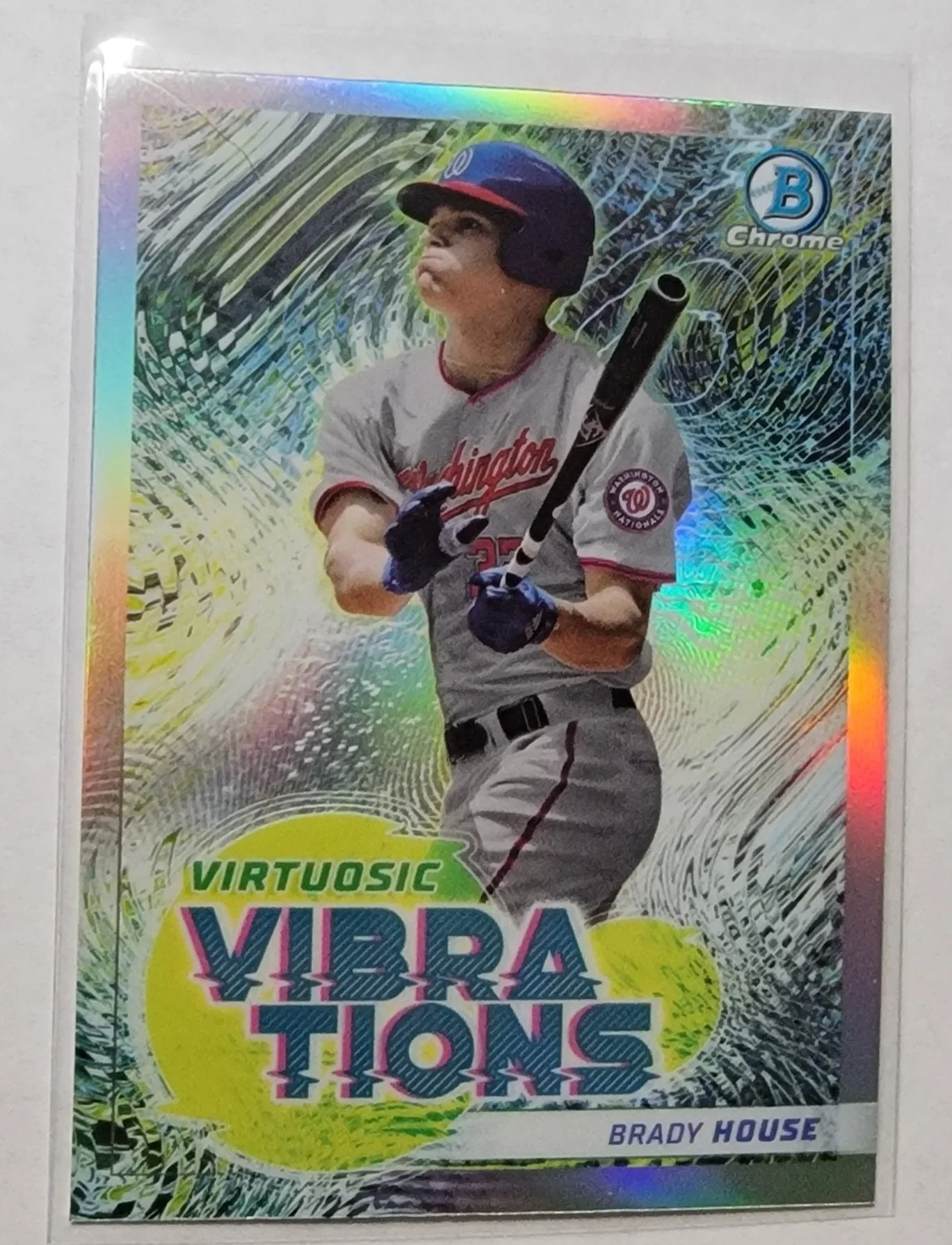 2022 Bowman Chrome Brady House Mega Box Virtuosic Vibrations Refractor Baseball Card AVM1