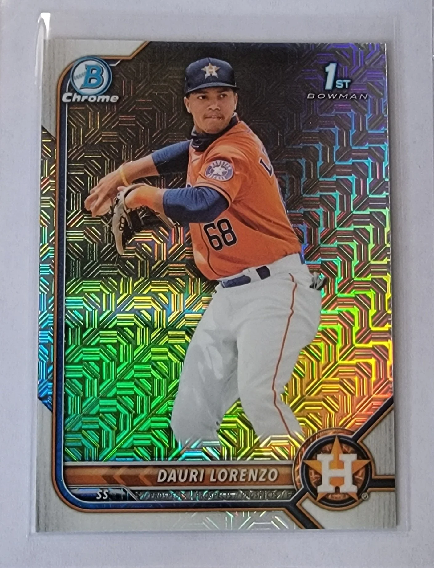 2022 Bowman Chrome Dauri Lorenzo Mega Box Mojo Refractor Baseball Card AVM1