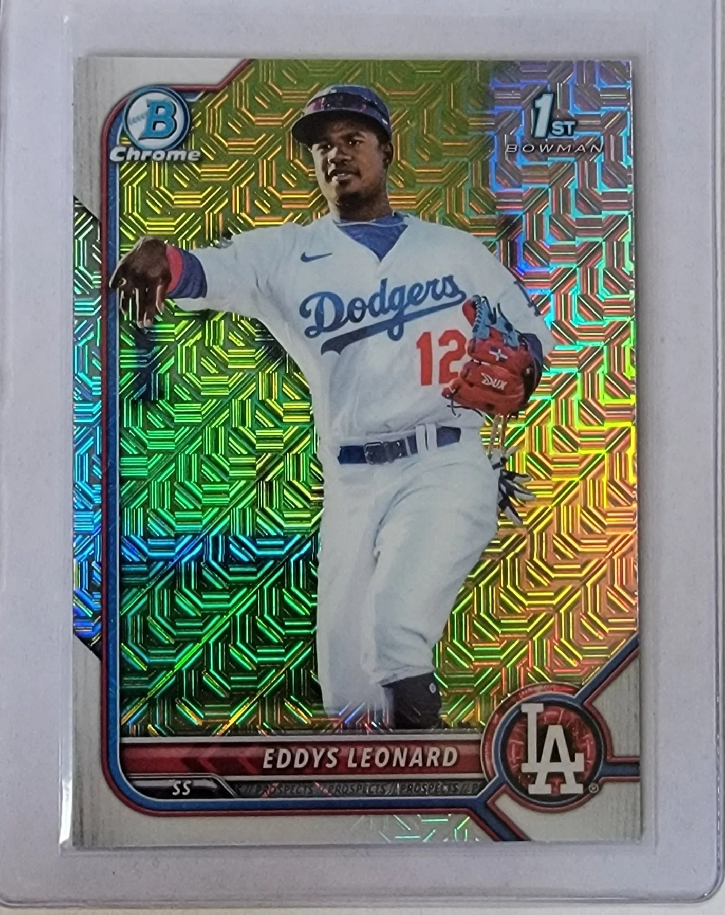 2022 Bowman Chrome Eddys Leonard Mega Box Mojo Refractor Baseball Card AVM1