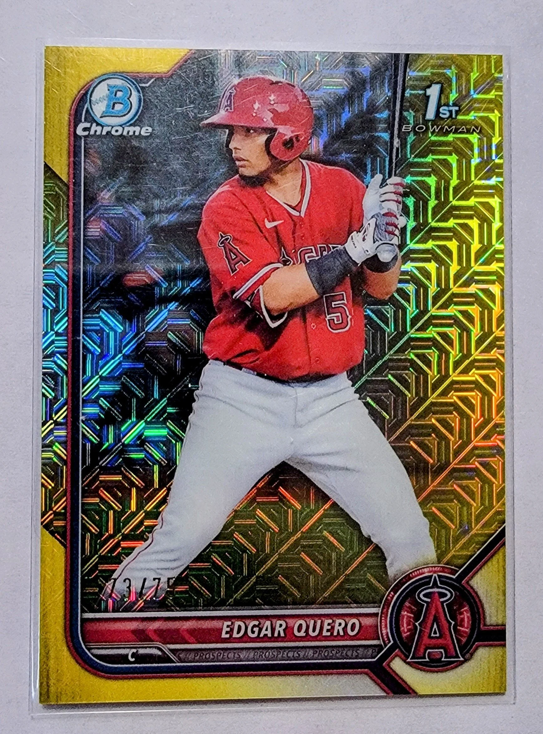2022 Bowman Chrome Edgar Quero Mega Box Mojo Refractor #'d/75 1st on Bowman Arizona Diamondbacks Baseball Card AVM1