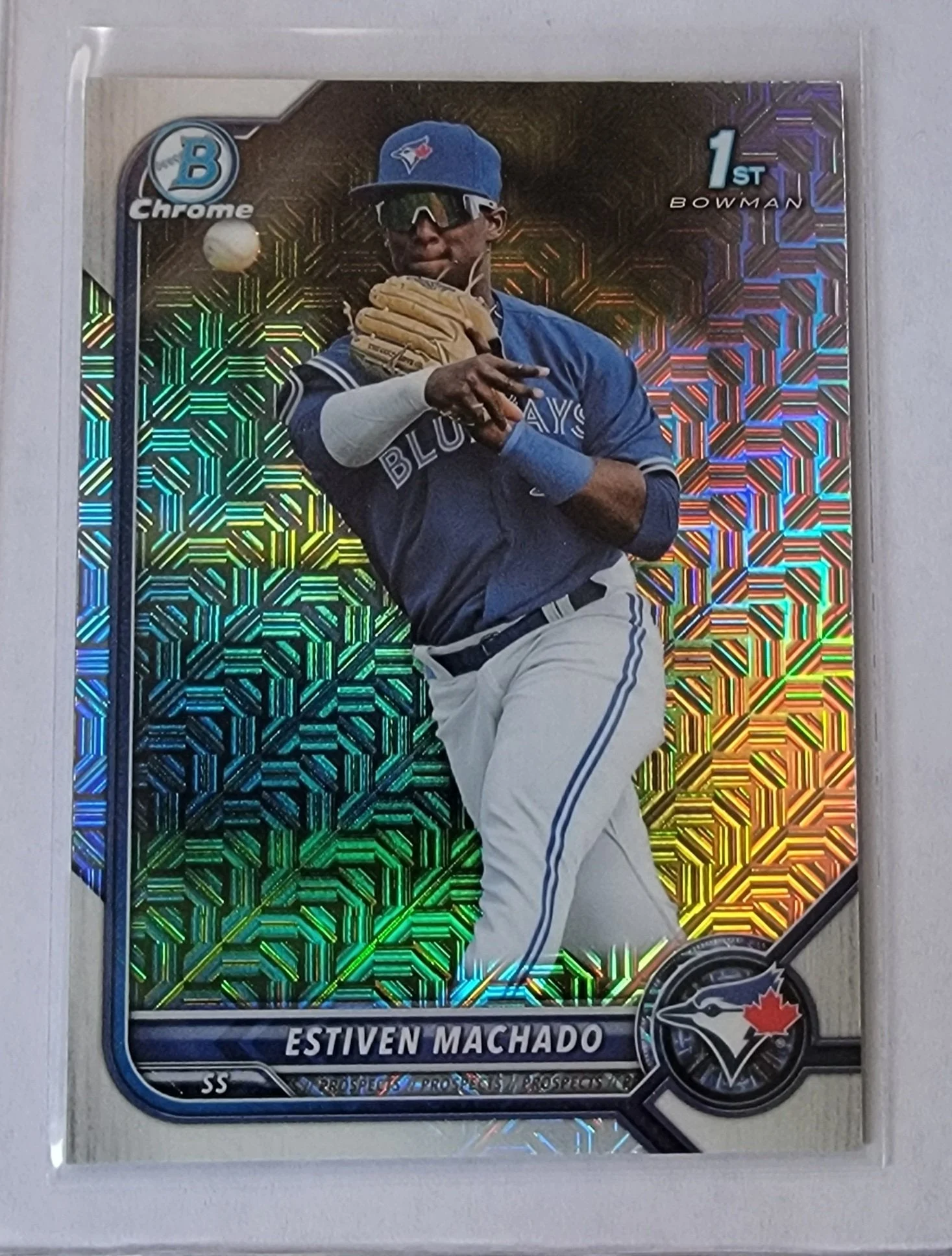 2022 Bowman Chrome Estivan Machado Mega Box Mojo Refractor Baseball Card AVM1