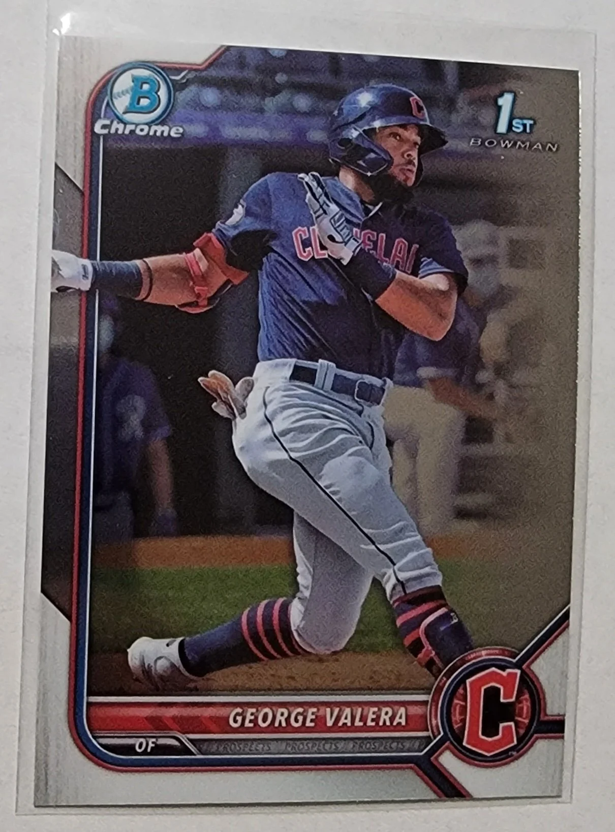 2022 Bowman Chrome George Valera Mega Box 1st on Bowman Baseball Card AVM1