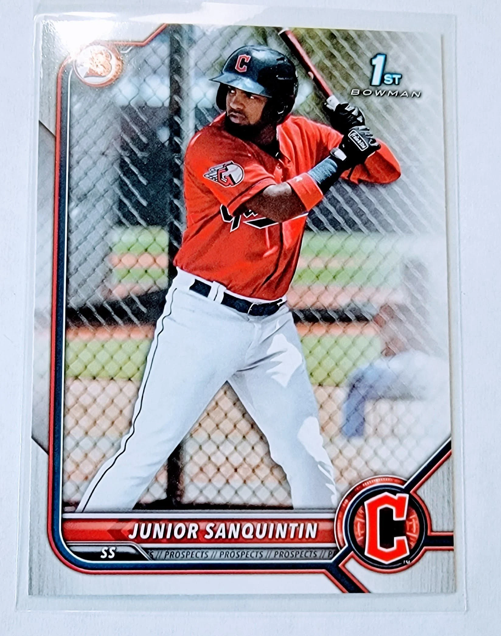 2022 Bowman Chrome Junior Sanquintin 1st on Bowman Baseball Trading Card SMCB1