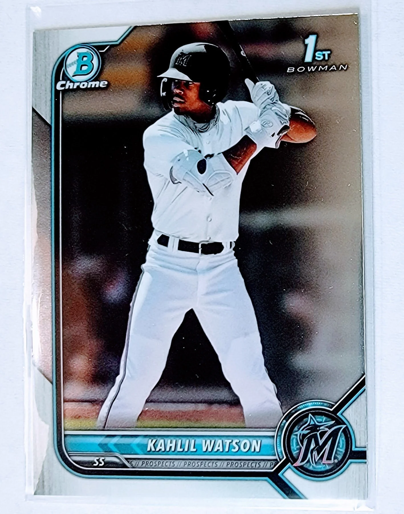2022 Bowman Chrome Kahlil Watson 1st on Bowman Baseball Trading Card SMCB1